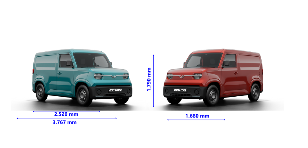 Kích thước VinFast EC Van